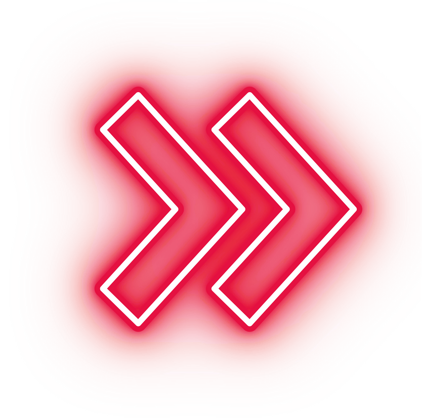 Neon red arrow icon